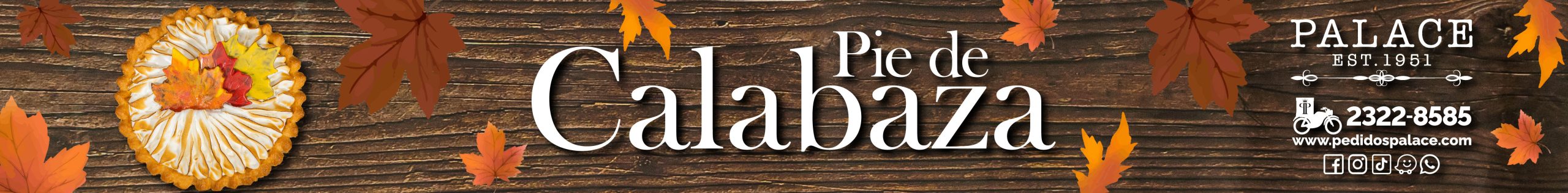 Pasteleria Palace ahora a domicilio - Pastel de Calabaza - Disponible por temporada