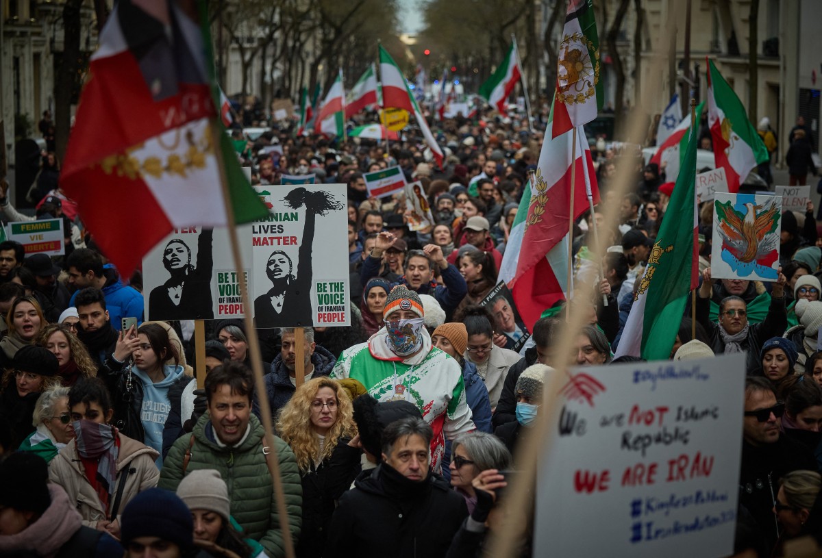 FRANCE-IRAN-POLITICS-PROTEST