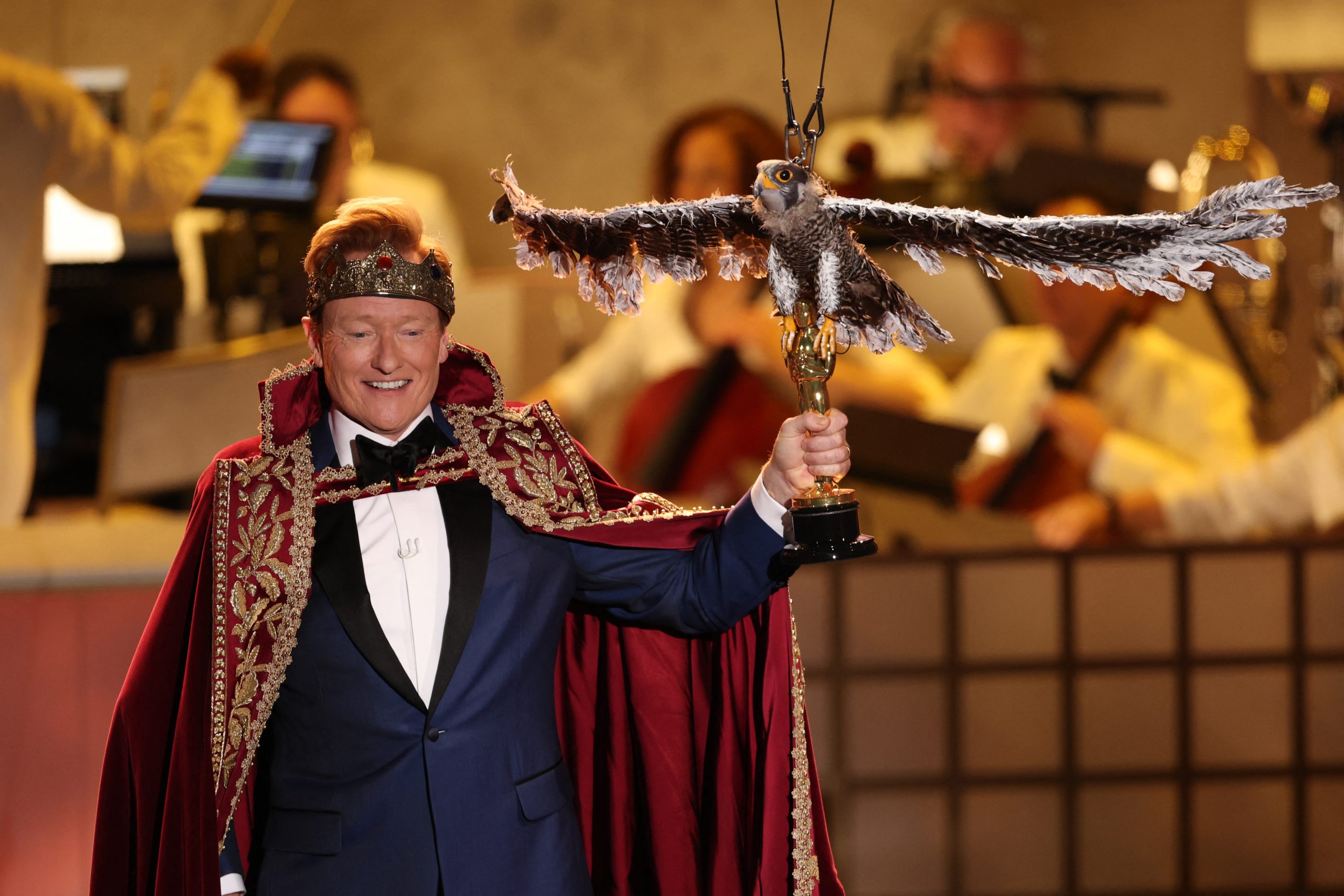 US Comedian host Conan O'Brien perform onstage during the 98th Annual Academy Awards at the Dolby Theatre in Hollywood, California on March 15, 2026. (Photo by Patrick T. Fallon / AFP)
